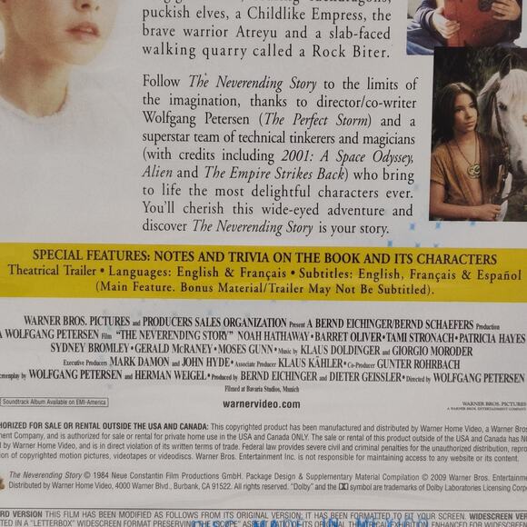 The NeverEnding Story DVD 1984 Widescreen Edition Klaus Doldinger NEW SEALED - Picture 5 of 9